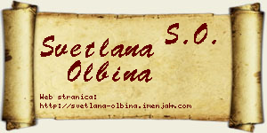Svetlana Olbina vizit kartica